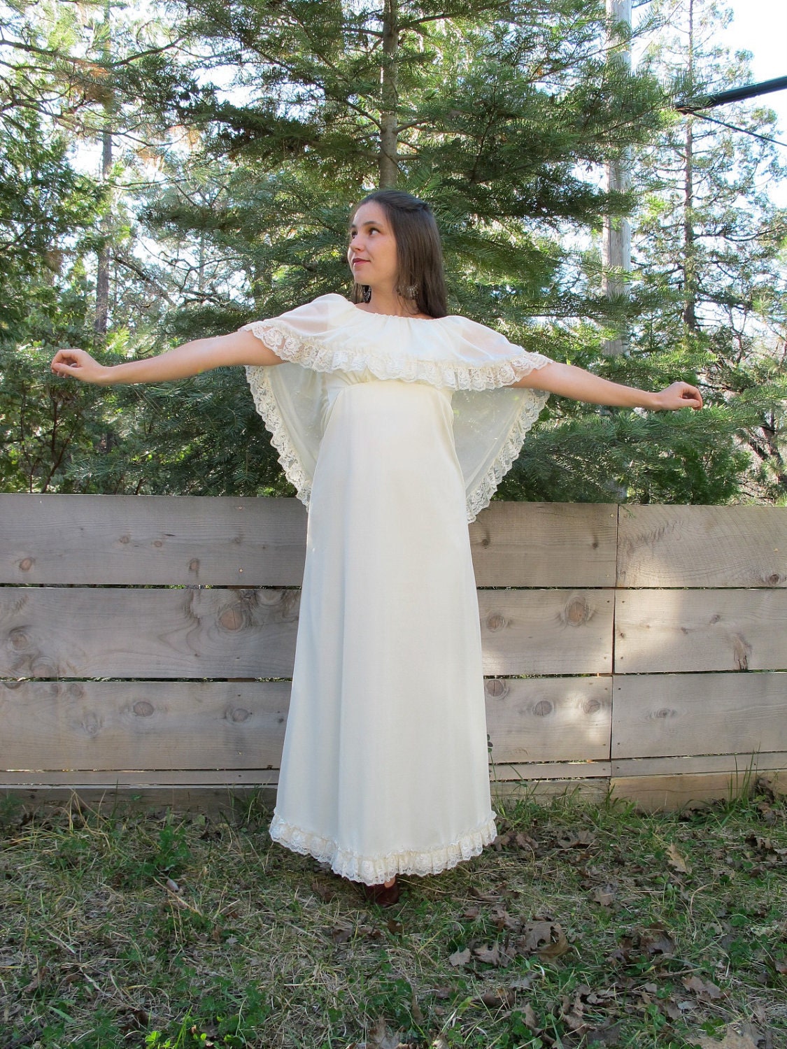 Vintage Bohemian Lace Wedding Dress
