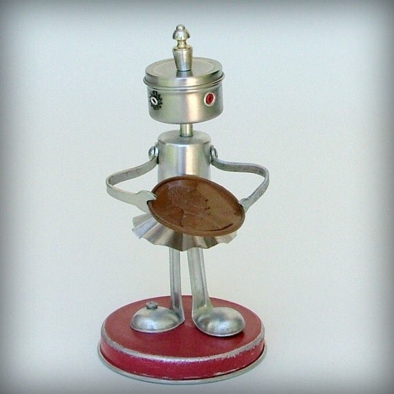 A Penny for Your Thoughts - Robot Art Assemblage - kitchen robot