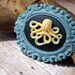 Octopus Cameo Brooch Gothic Creepy Steampunk Pin