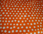 Orange and White Dot Fitted Crib Sheet- Mingle Dot Orange - Ready to Ship