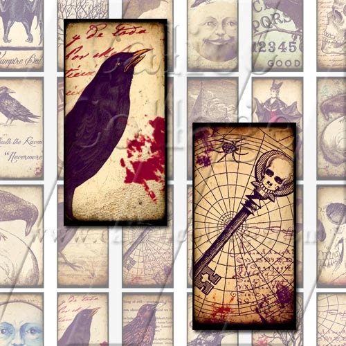 Gothic (2) - Instant Download Digital Collage Sheet - 1x2 Domino Tile Size 945