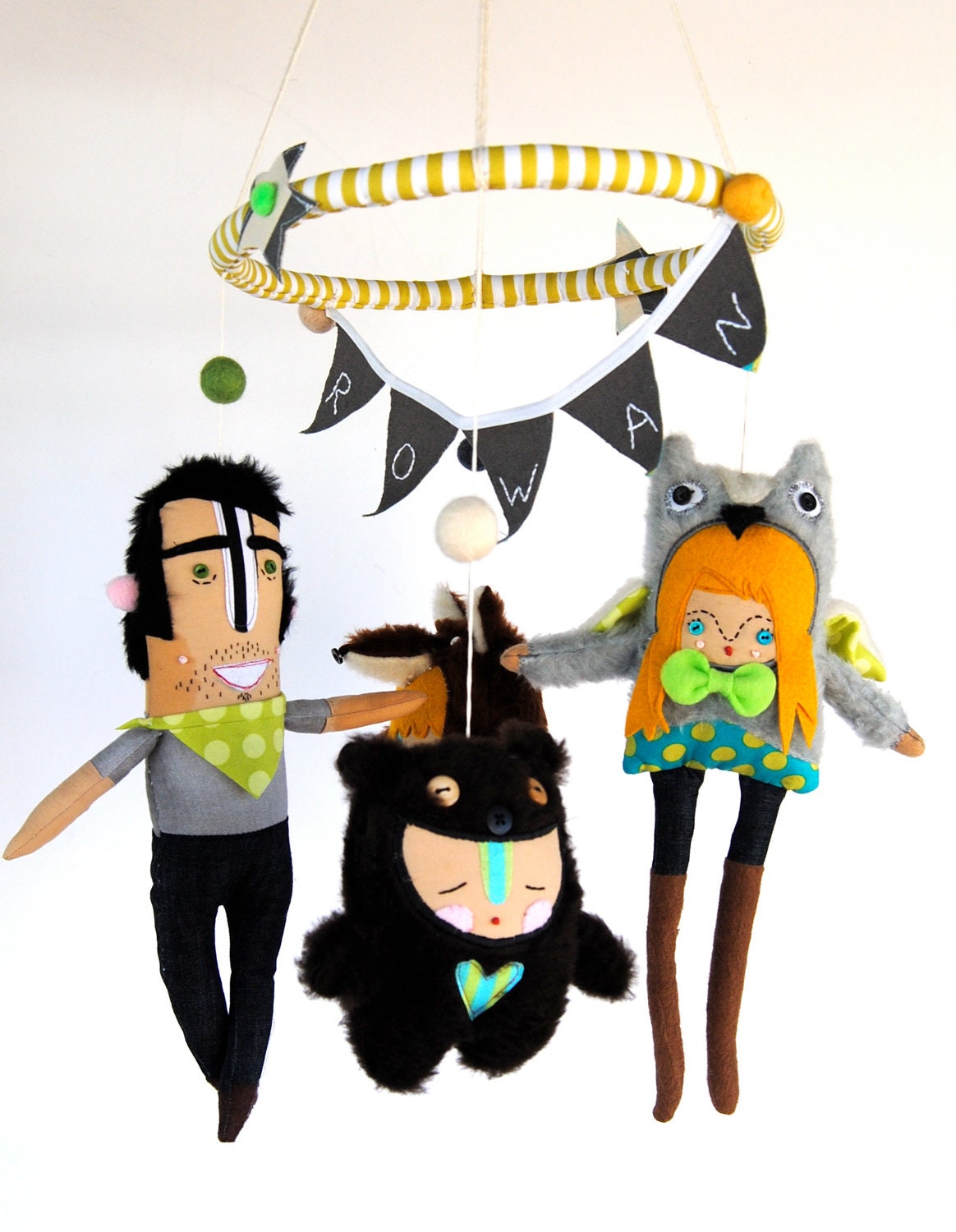 A Personalized Baby Mobile of the Wee One's Family