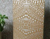 Silver Dots // Screen Printed Kraft Moleskine Journal // Large