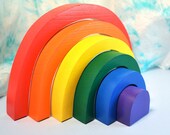 Kids Wooden Toy,  Rainbow Stacker / Waldorf Toys - TheEnchantedCupboard