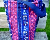 Childs Bag, Mice print, 2 Large zipper compartments, Drawstring, Playdate, School, Overnight, Travel Tote for children