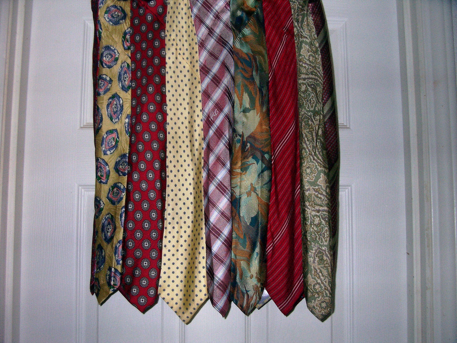 Price Reduced Multi Color Re-Purposed Neck Tie Skirt Hippy, Boho, Necktie was 45 dollars Now 35.45