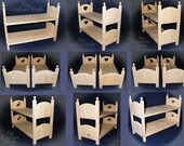 American Girl stackable doll beds for 18" dolls bunk beds two single beds