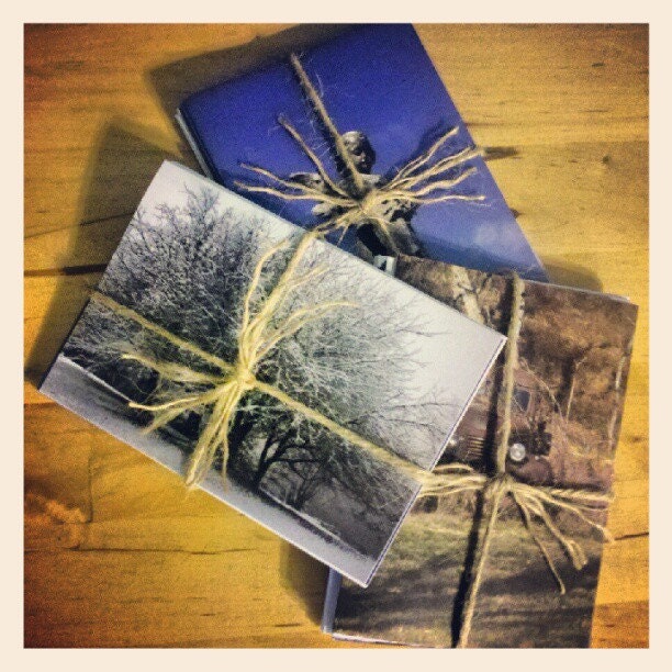 Set of 5 custom blank photo notecards