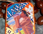 Luggage Tag from Recycled Hawaiian Luau BBQ Chip Bags