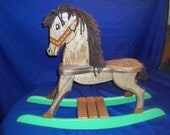 BOYS New "COWBOY" Handmade Wooden Rocking Horse