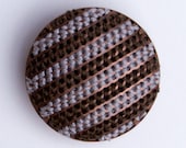 Chained embroidered Brooch (Brown, gray)