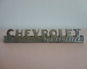 VINTAGE chrome CHEVROLET thriftmaster EMBLEM