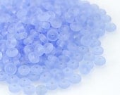 Light Blue Czech Glass Washer Flat Round 4mm  Bead - 50  (ST162)