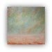 August Moon - Oil Painting on Canvas large 36x36 Original Abstract Landscape light blue orange ocean beach clouds sky palette knife painting