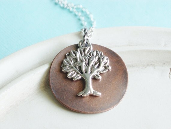 Silver Necklace WIllow Tree Necklace The Giving by