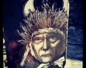 SALE SALE-Western Sioux- Tiny Decoupage Original Art