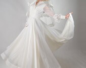 Vintage 1970s Wedding Gown - Elegant Spanish Inspired Wedding Gown with Dramatic Catholic Veil