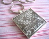 10pk Key Chain Pendant Kit...10 Key Rings...10 Pendant Trays...10 Glass Cabochons...Size 35mm