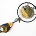 Queen of Heaven. Cosmic Gold Leaf Rustic Soldered Stone Raw Citrine Queen Coin Pendant.