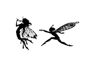 Fairy and Elf - 2 CLING rubber STAMPS by Cherry Pie Art Stamps