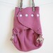 pink ribbed wool cover - wrap nappy cover - one size fits all - two full layers - Nifty Nappy