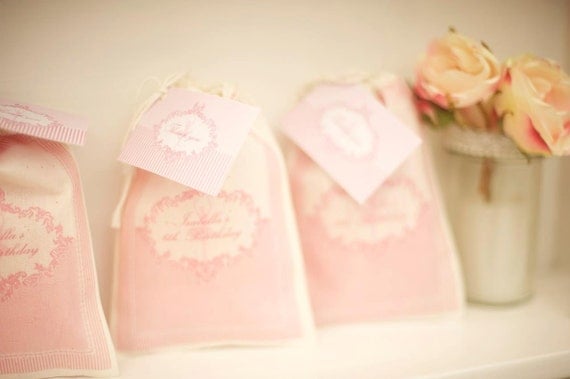 PINK DAMASK BALLERINA Printable Favor Tags Il_570xn