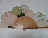Hand-painted fan. Trousciel Cream. A
