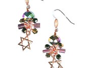 copper Magen David earrings