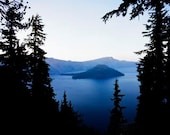 A view of Wizard Island 8x8 Fine Art Print of Crater Lake