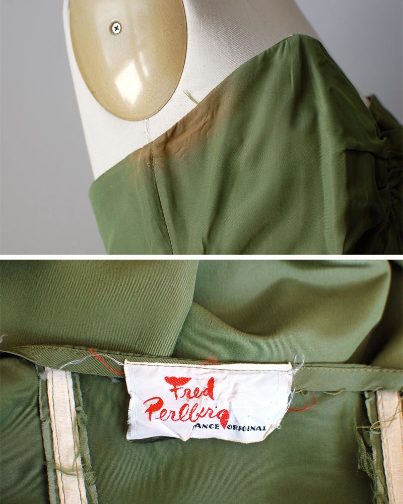 vintage 40s dress / Fred Perlberg 1940s dress / Cloverclub dress
