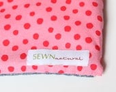 Organic NAP MAT in Pink Polka Dots - Toddler Girls Preschool Daycare Napmat - School Bedding for Modern Eco Friendly Kids