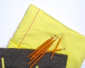 Organic School Napmat - Yellow Notebook Eco Friendly Non-Toxic Toddler Nap Pad for Modern Kids