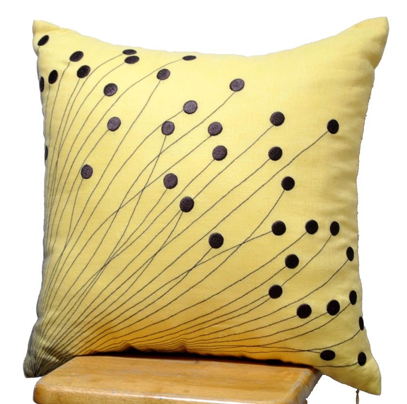 Yellow Flower Burst Pillow CoverDecorative Pillow for by KainKain