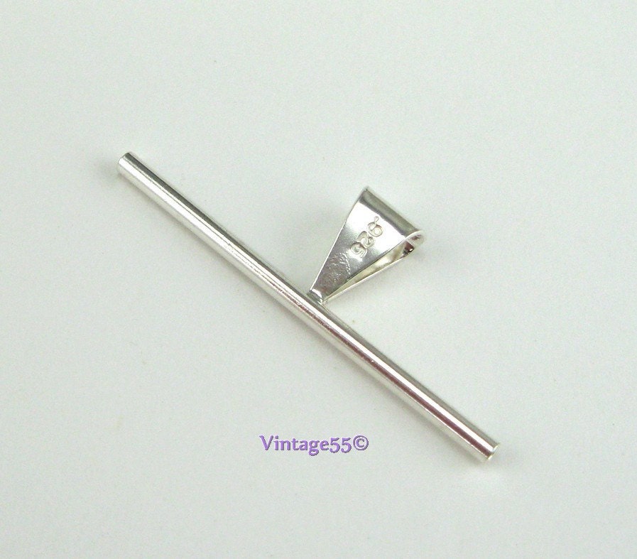 Brooch Converter Sterling Horizontal Large 31mm
