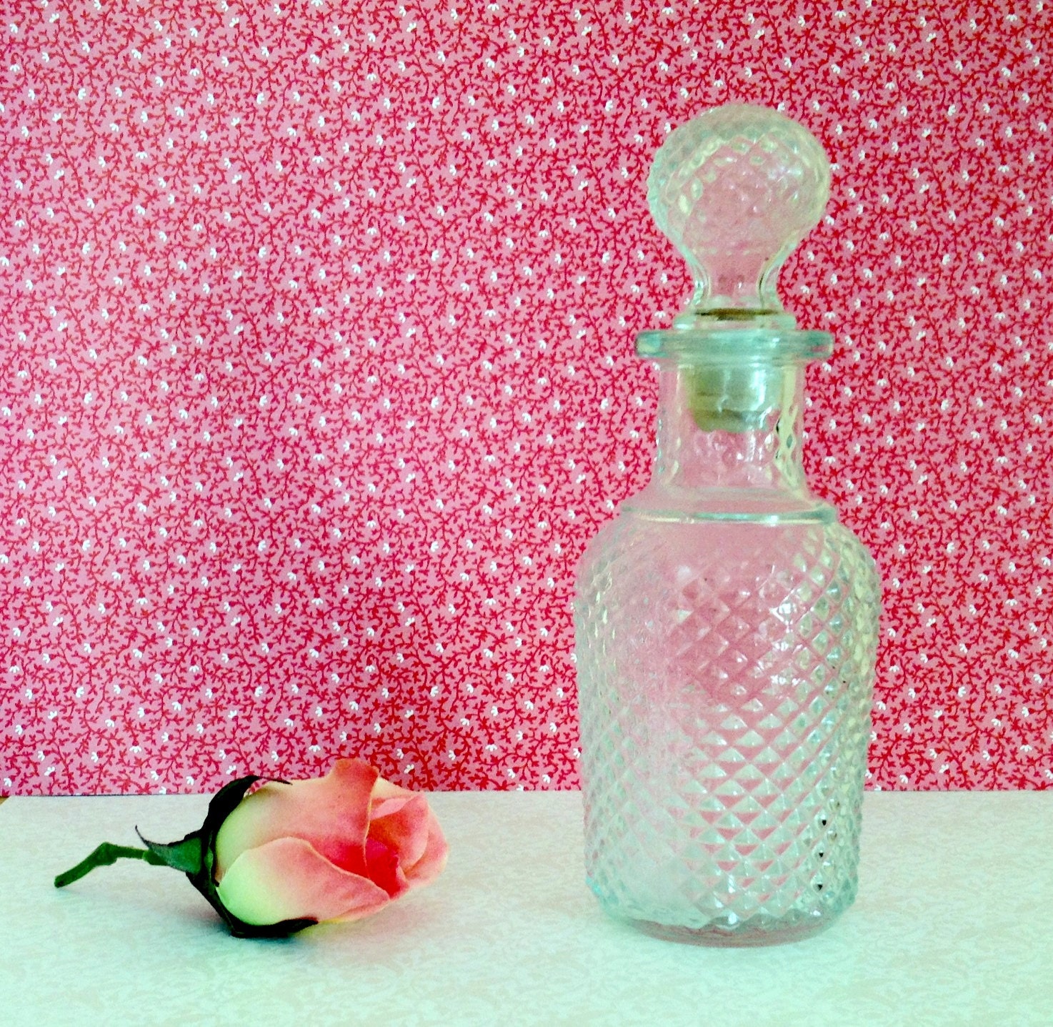 Vintage Avon Perfume Bottle. Rare. Glass Collectible. Home Decor. Gifts for Her. Romantic. Wedding. Shabby Chic. 1980s.