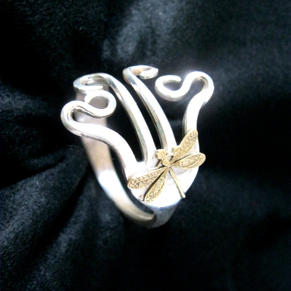 Fork Bracelet with Dragon Fly Dragonfly
