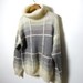 vintage cream and gray ombre sweater // large cowl neck