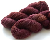 Hand dyed laceweight yarn - Dark Tigerlily Wine - Merino/silk