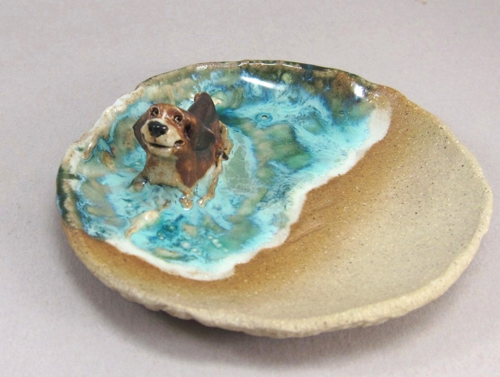 Summer Wind...Keepsake Dish or Ring Holder in Stoneware