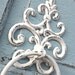 Old World ,Cast Iron Towel Holder, Shabby Chic White, Distressed, Bathroom Fixture