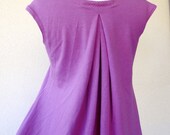 SAMPLE SALE - Tunic shirt - pink top - stretchy knit sweater - organic cotton clothing for women