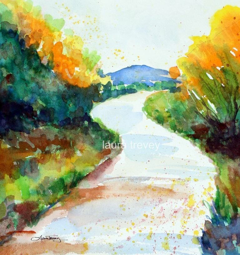Mountain Trail Watercolor Print