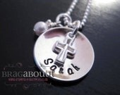 Personalized Jewelry - Hand Stamped Necklace - Tiny Cup with Blessings