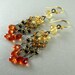 Mixed Metal Citrine, Pyrite, and Quartz Dangle Earrings