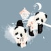 Panda Bears Bedroom Art Print - 'I Heart Pandi Bears' by Schmooks