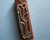 Mezuzah Case, Sterling Silver and Copper Tree of Life