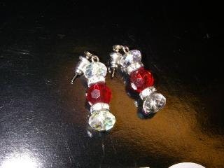 Red Swarovski Crystal Post Earrings