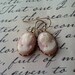 Cameo earrngs- pale pink