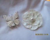 Butterfly and Flower Hair Clip Set