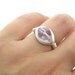 Wire Wrapped Ring - Size 5 - Alexandrite. Glass Bead Nugget - Light Purple, Light, June, Clear, June Birthstone, Pretty, Classic